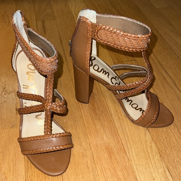 Sam Edelman Yordana size 8 brown braided heels - Picture 3 of 4